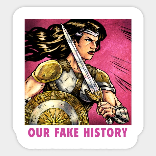 Mythical Amazon Warrior Sticker by Our Fake History